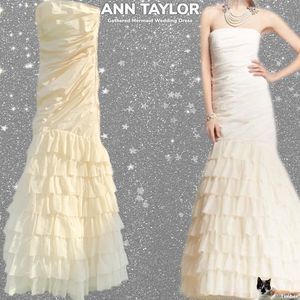 NWT $1500 Ann Taylor | Mermaid |Wedding Dress W/ Ruffled Tiers & Layers